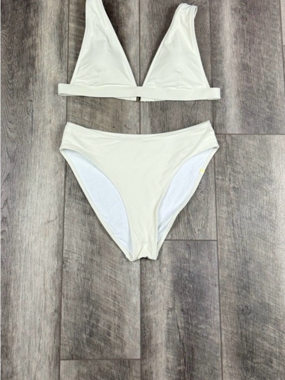 summersalt Cream White Triangle Bikini Set